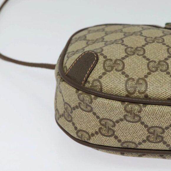 GUCCI GG Supreme Web Sherry Line Bag PVC Beige Gold 89 02 066 Auth BA2473 - Picture 10 of 15